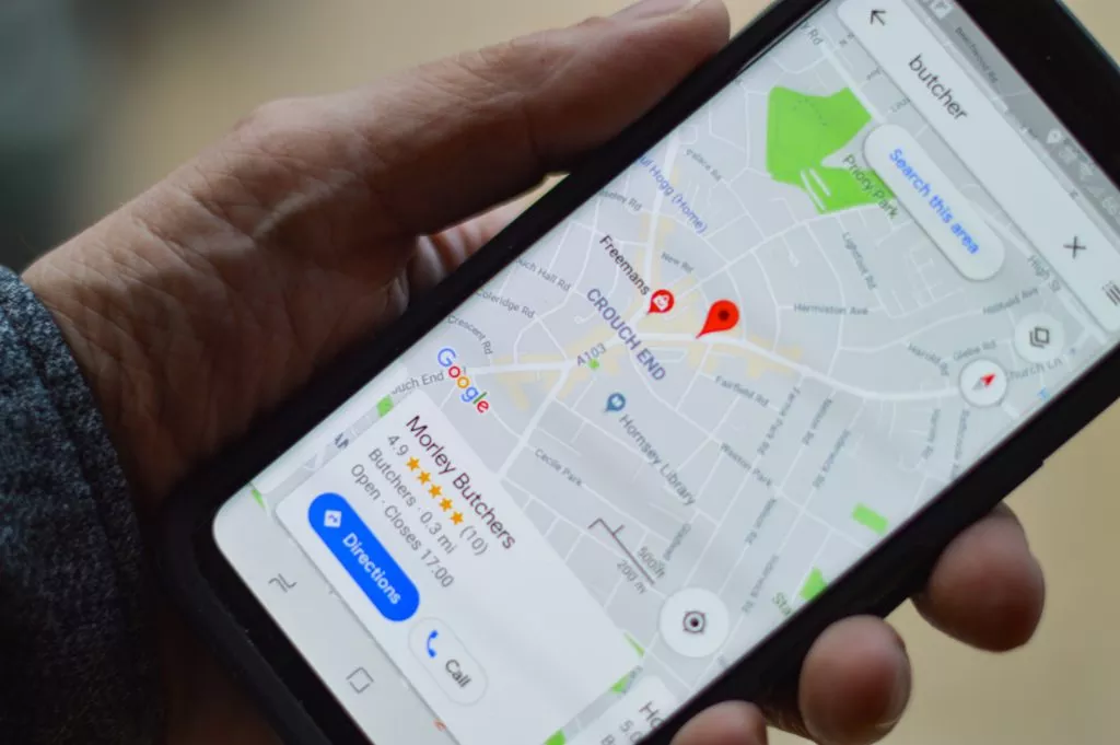 Maps in cellphone