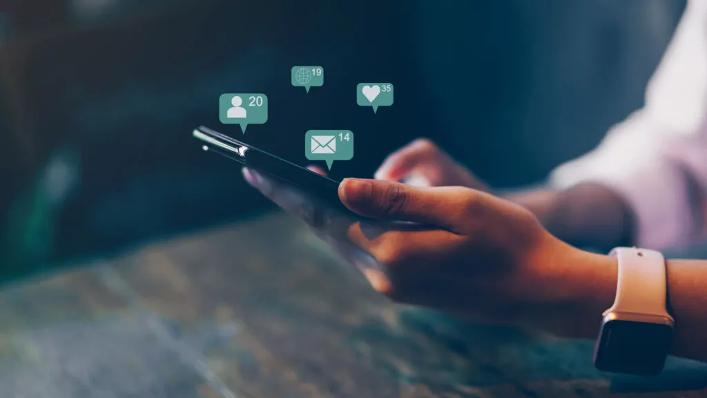 Communicating through various apps in the phone 