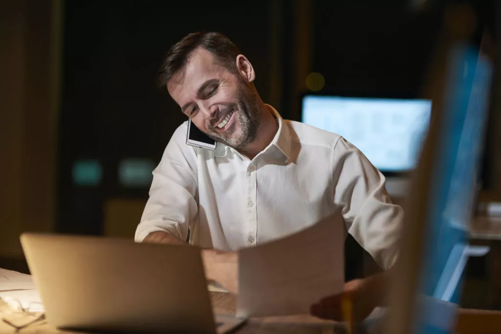 Man having a phonecall 