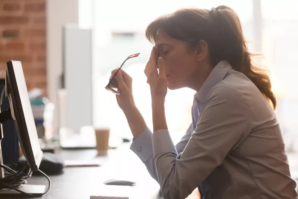 Employee in their workspace 