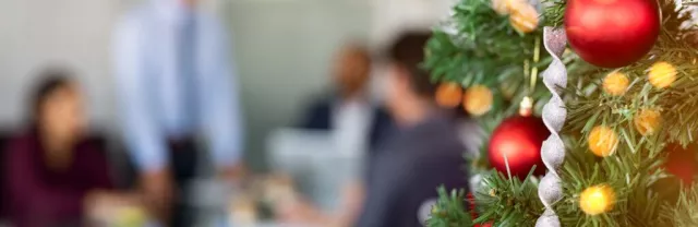 Christmas tree in a meeting room